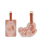 set of two leo luggage tags