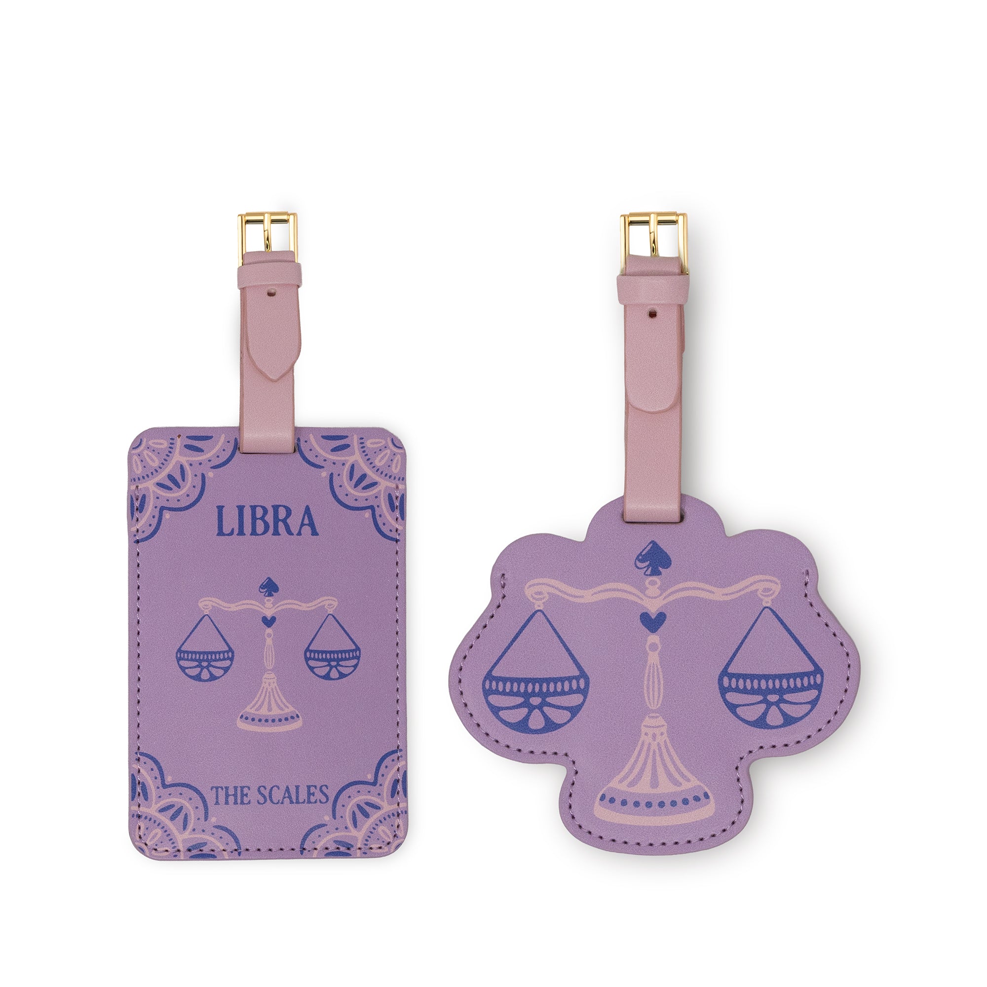 set of two libra luggage tags