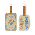 set of two pisces luggage tags