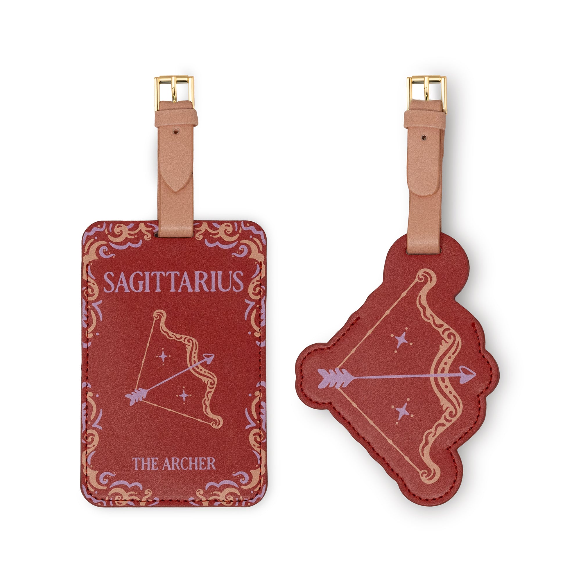 set of 2 Sagittarius luggage tags