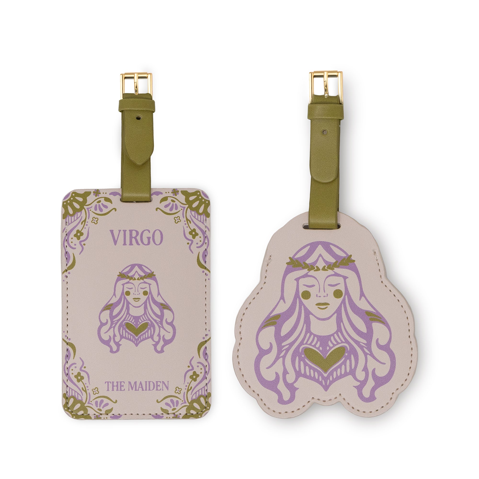 set of 2 virgo luggage tags