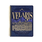 Notebook with 'City of Starlight Velaris' design on a white background