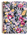 Notebook with a colorful floral pattern on a white background