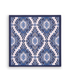 Blue and white patterned mouse pad on a white background
