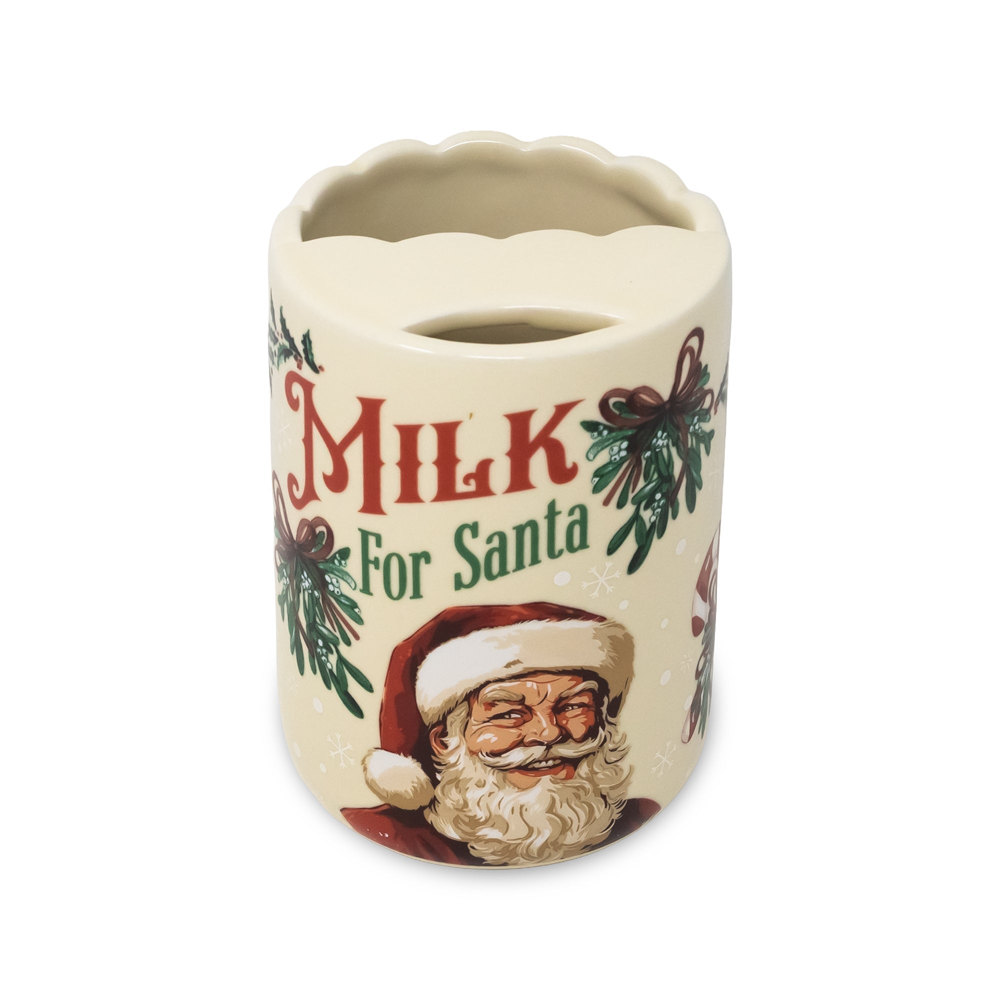 Milk for Santa sipper ceramic travel mug