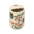 Topview of Milk for Santa sipper ceramic travel mug