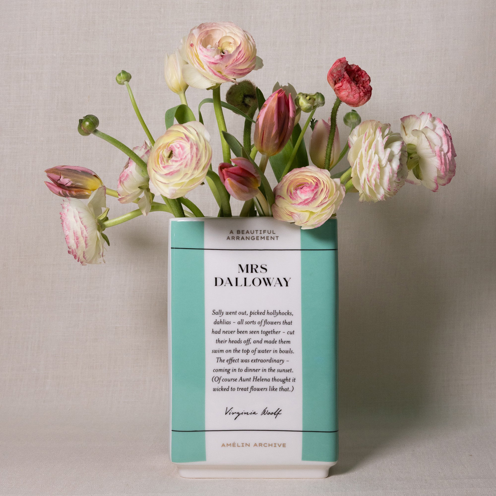 Ceramic Book Vase Mrs. Dalloway
