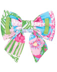 Colorful patterned bow on a white background