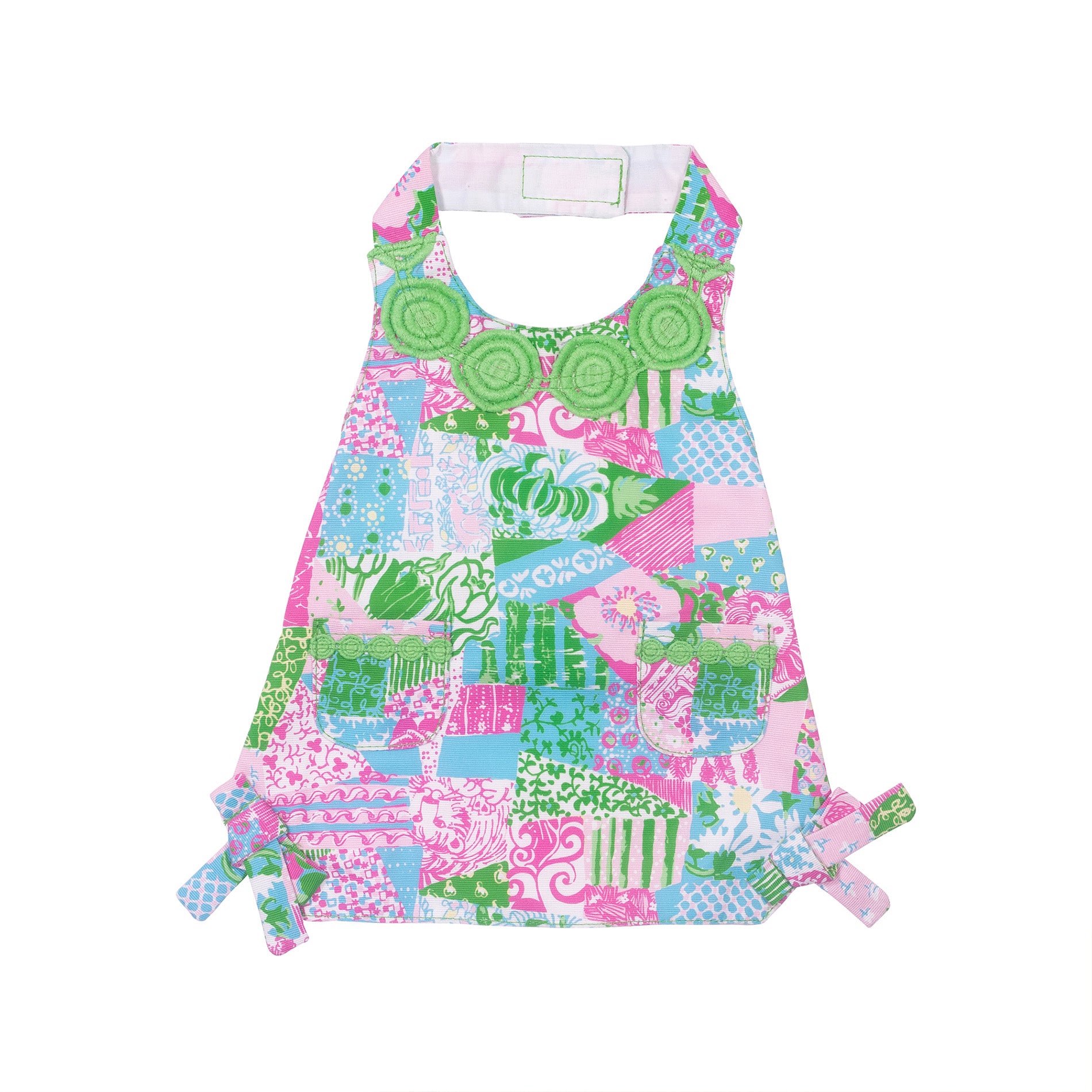 Colorful apron with pattern on a white background