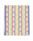 Small Spiral Notebook, Floral Stripe