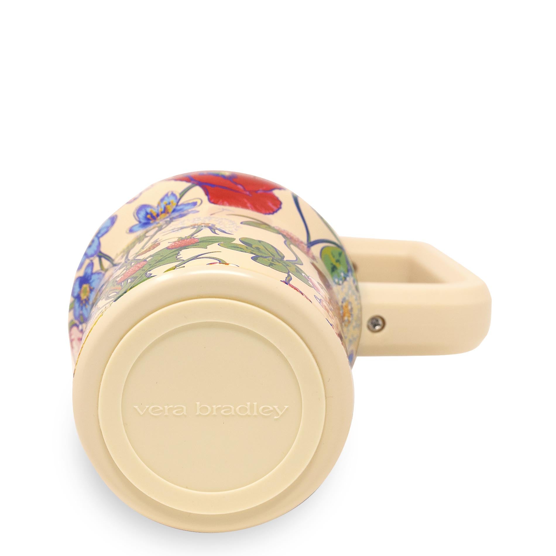 Vera Bradley mug with floral design on a white background