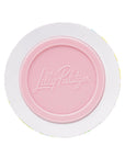 Bottom of water bottlewith 'Lilly Pulitzer' branding on a white background