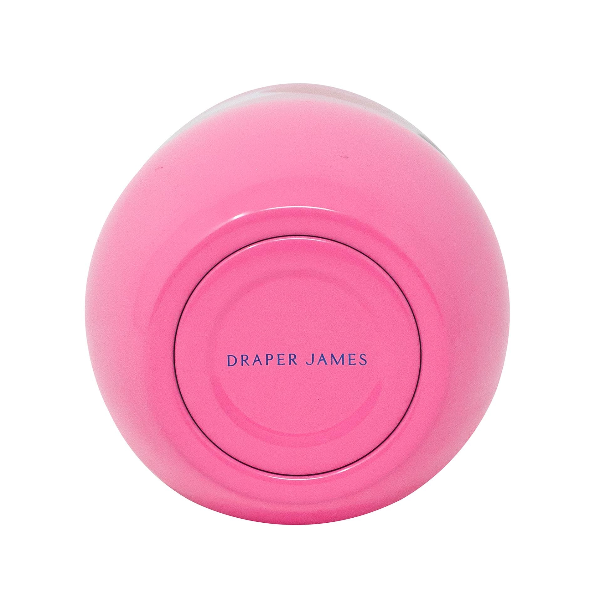 Pink container with &#39;Draper James&#39; branding on a white background