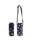 Stainless Steel Water Bottle with Sling, Spade Smiley