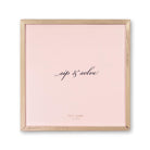 Framed with 'sip & solve' text on a pink background, brand 'kate spade' visible.