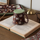 Decorative mug with illustrations