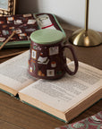 Decorative mug with illustrations