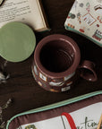 interior of Decorative mug with illustrations