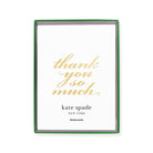 Framed print with 'thank you so much' text and Kate Spade branding on a white background