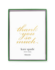 Framed print with 'thank you so much' text and Kate Spade branding on a white background