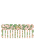 Travel Comb with Pouch, Pink Muse/Jade Lime Marble