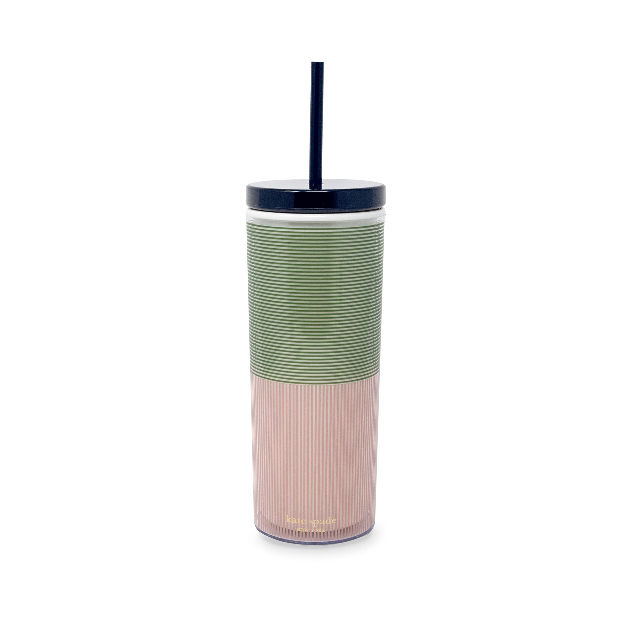 Acrylic Tumbler With Straw, Petite Stripe