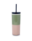 Acrylic Tumbler With Straw, Petite Stripe