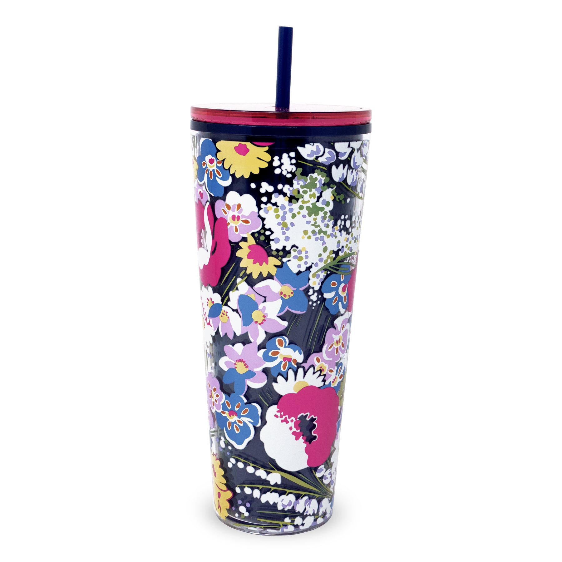 Tumbler With Straw - Poppy Fields
