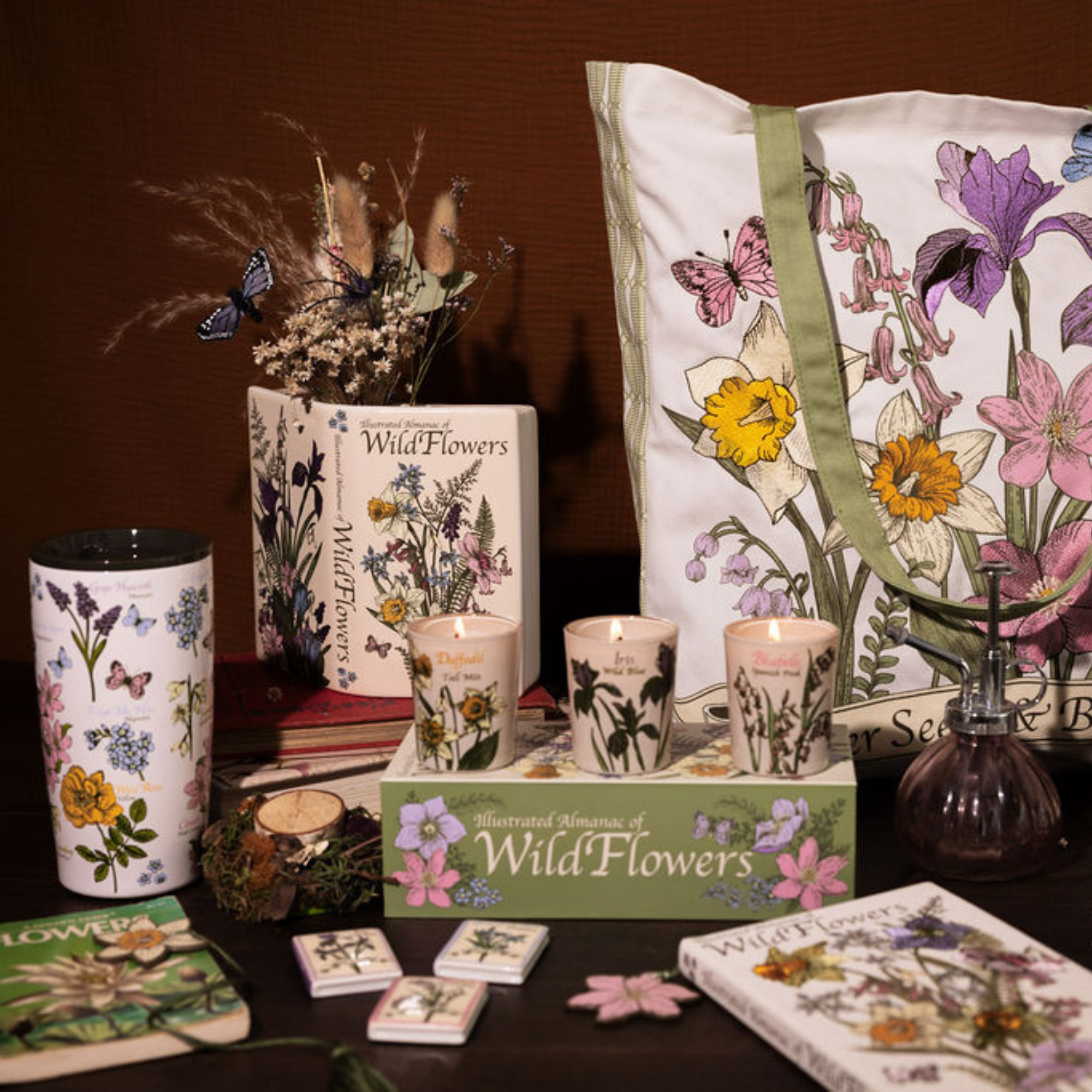 Stainless Steel Thermal Mug, Wildflowers