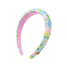 Colorful headband with floral pattern on a white background