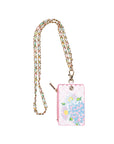 Floral phone case with lanyard on a white background