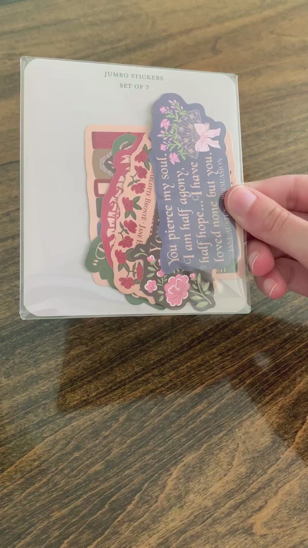 model showcasing ladies of literature jumbo stickers