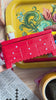 model showcasing red dresser trinket box