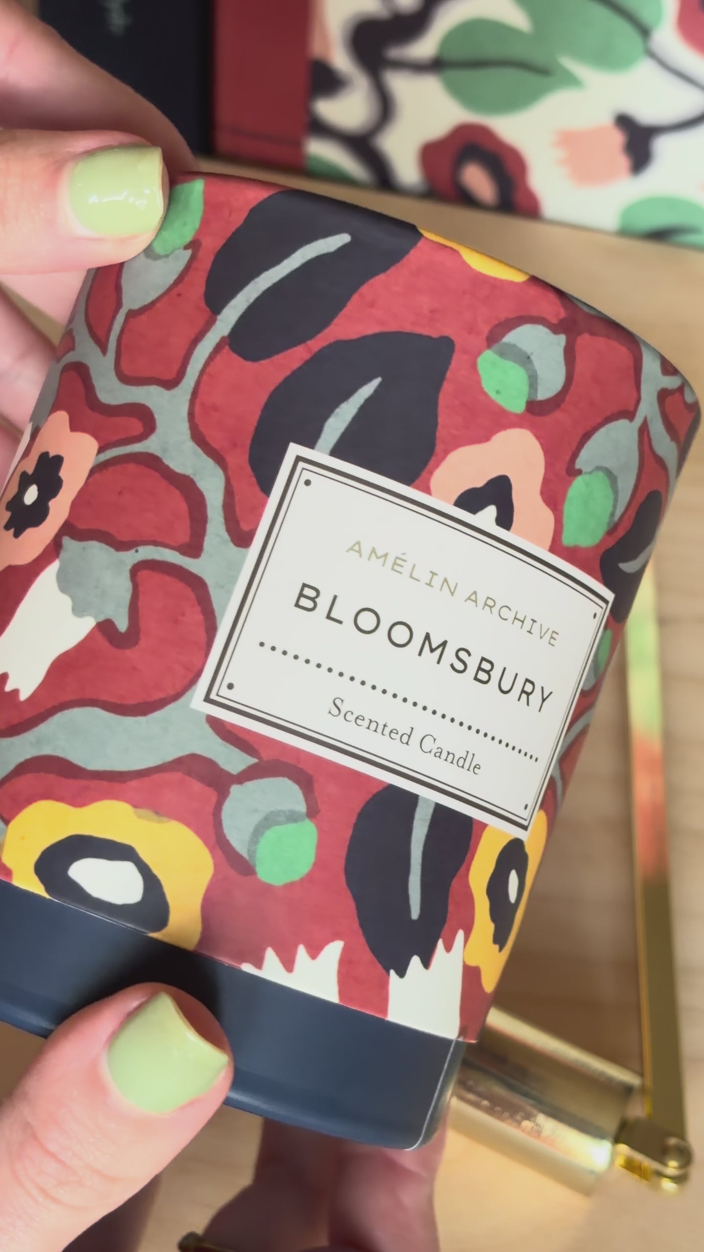 colorful bloomsbury candle