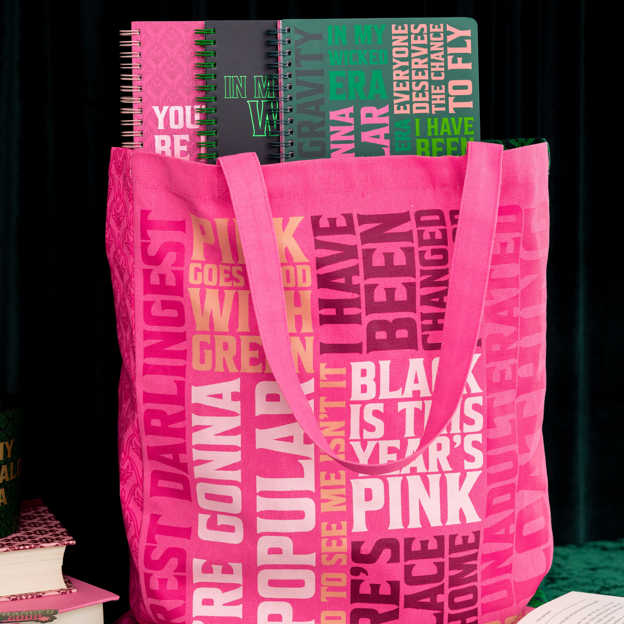 Canvas Tote, Wicked Word Cloud