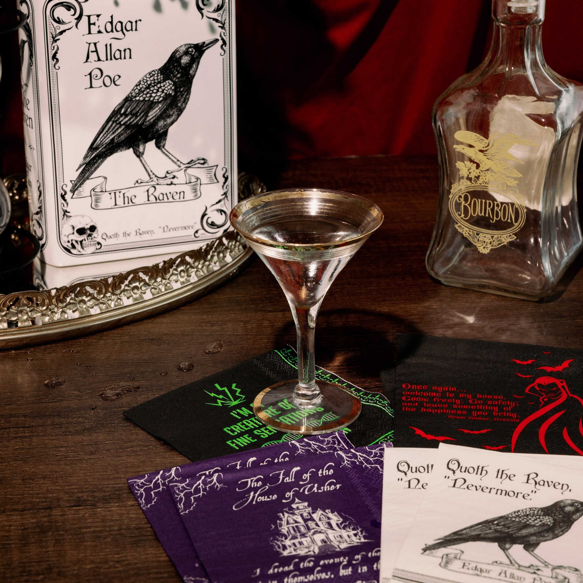 Cocktail Napkins Boxed Set, Gothic