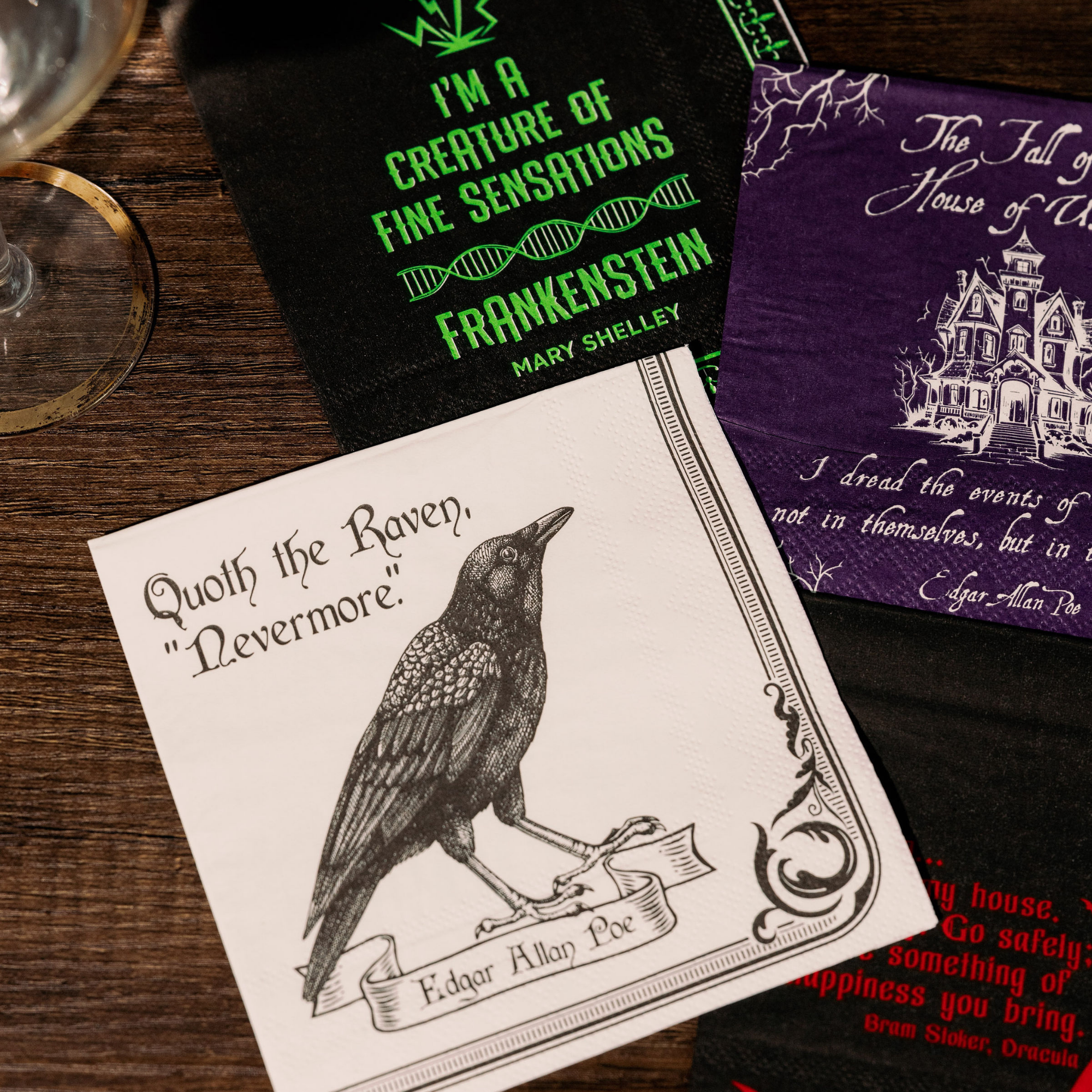 Cocktail Napkins Boxed Set, Gothic
